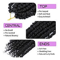 Callia Passion Twist Hair 8 Inch Passion Twist Crochet Hair 9 Packs Pretwisted Crochet Passion Twist Hair Prelooped Crochet Hair