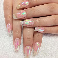 10 Sheets Holographic Nail Art Foil Transfer Stickers Metallic Color Print Nail Decals 3D Selfadhesive Stickers Diy Manicure