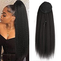 Sakalaka Ponytail Extension Human Hair Kinky Straight Ponytail With Drawstring Brazilian Virgin Human Hair Ponytail For Women Na