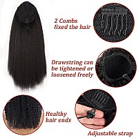 Sakalaka Ponytail Extension Human Hair Kinky Straight Ponytail With Drawstring Brazilian Virgin Human Hair Ponytail For Women Na