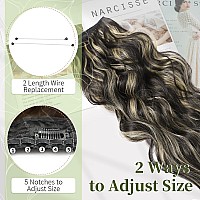 Kookastyle Invisible Wire Hair Extensions With Transparent Headband Adjustable Size 4 Secure Clips Long Wavy Secret Wire Hairpie