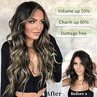 Kookastyle Invisible Wire Hair Extensions With Transparent Headband Adjustable Size 4 Secure Clips Long Wavy Secret Wire Hairpie