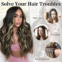 Kookastyle Invisible Wire Hair Extensions With Transparent Headband Adjustable Size 4 Secure Clips Long Wavy Secret Wire Hairpie