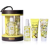 Body Earth Body Mist Gift Set Vanilla Spa Gifts For Women Perfume Body Lotion And Body Scrub Perfect Birthday Gifts For