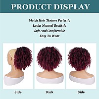 Gt Wig Afro Kinky Curly Drawstring Ponytail Extension For African Black Women Short Afro Puff Curly Syntheetic Hairpieces For D