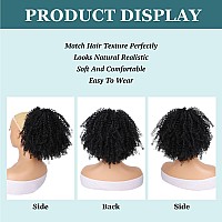 Gt Wig Afro Curly Drawstring Ponytail Extension For Black Women Short Kinky Curly Ponytail Syntheetic Hairpieces For Daily 1B