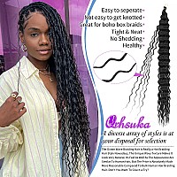 Qrhsuka Ocean Wave Crochet Hair 18 Inch 7 Packs Deep Wave Crochet Hair For Black Women Synthetic Wavy Curly Braiding Hair For Bo