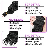 Qrhsuka Ocean Wave Crochet Hair 18 Inch 7 Packs Deep Wave Crochet Hair For Black Women Synthetic Wavy Curly Braiding Hair For Bo