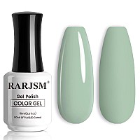 Rarjsm Light Green Gel Nail Polish Pastel Green Gel Nail Polish 1Pcs 15Ml Spring Summer Color Gel Polish Soak Off U V Led Curing