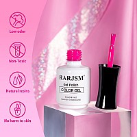 Rarjsm Hot Pink Gel Nail Polish Neon Pink Gel Polish Bright Pink Gel Nail Polish 1Pcs 15Ml Long Lasting Gel Polish Soak Off U V