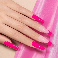 Rarjsm Hot Pink Gel Nail Polish Neon Pink Gel Polish Bright Pink Gel Nail Polish 1Pcs 15Ml Long Lasting Gel Polish Soak Off U V