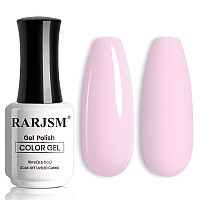 Rarjsm Pastel Pink Gel Nail Polish Light Pink Gel Nail Polish 1Pcs Macaron Gel Polish 15Ml Spring Summer Gel Polish Soak Off U V