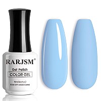 Rarjsm Light Blue Gel Nail Polish Pastel Blue Gel Nail Polish 1Pcs 15Ml Sky Blue Gel Polish Spring Summer Gel Polish Soak Off U