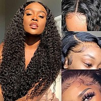 Kdmidun Lace Front Human Hair Wigs For Women 13X4 Hd Undetectable Transparent Deep Wave Lace Frontal Wigs Bleached Knots Brazili