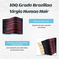 Seamless Invisible Yaki Tape In Hair Extensions Human Hair 16 Double Sided Tape In Human Hair Extensions For Black Women Bal