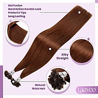 Laavoo Utip Hair Extensions Human Hair Auburn U Tip Hair Extensions Human Hair Silky Straight Auburn K Tip Hair Extensions Real