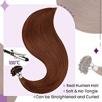 Laavoo Utip Hair Extensions Human Hair Auburn U Tip Hair Extensions Human Hair Silky Straight Auburn K Tip Hair Extensions Real