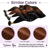 Laavoo Utip Hair Extensions Human Hair Auburn U Tip Hair Extensions Human Hair Silky Straight Auburn K Tip Hair Extensions Real