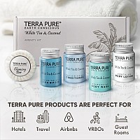 Terra Pure White Tea And Coconut Amenity Kit Hotel Toiletries Bulk Set 1Oz Travel Size Shampoo Conditioner Lotion Body Wa