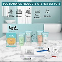 Eco Botanics Amenity Accessory Kit 085 Oz Travel Size Shampoo Conditioner Lotion Body Wash Body Bar Cleansing Bar Sha