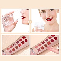 12Pcs Makeup Matte Lipstick Lip Kit Nonstick Cup Not Fade Velvety Liquid Lipstick Waterproof Long Lasting Durable Nude Lip Glo