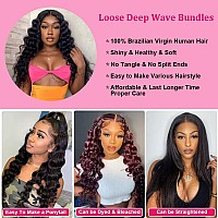 Brazilian Human Hair Bundles Loose Deep Wave Bundles 100 Unprocessed Virgin Hair Human Hair 3 Bundles Brazilian Human Hair Weav