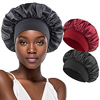 Ailonshawn Satin Bonnet For Curly Hair Bonnet Silk Bonnet For Sleeping Women Sleep Cap Silk Night Cap Large Shower Sleep Hat