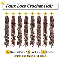 Faux Locs Crochet Hair For Black Women Soft Locs 30 Inch 8 Packs Crochet Faux Locs For Butterfly Locs Crochet Hair Pre Looped Cu