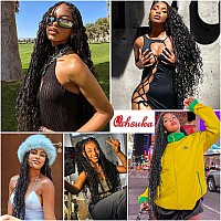 Qrhsuka Long Curly Braiding Hair 30 Inch 2 Packs Ocean Wave Crochet Hair For Black Women Deep Wave Braiding Hair For Boho Braids