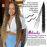 Qrhsuka Ocean Wave Crochet Hair 30 Inch 2 Packs Deep Wave Braiding Hair Curly Crochet Hair For Black Women Bohemian Twist Croche