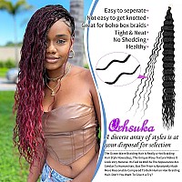 Qrhsuka Ocean Wave Crochet Hair 30 Inch 2 Packs Deep Wave Braiding Hair Curly Crochet Hair For Black Women Bohemian Twist Croche