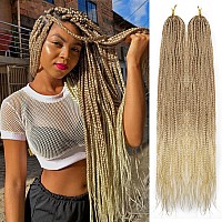 Box Braids Crochet Hair 22Inch Crochet Braids Prelooped Crochet Box Braids Synthetic Braiding Hair Crochet Braids For Black Wom