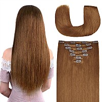 20 Inch Clipin Hair Extensions Remy Human Hair For Women Soft Handmade Real Human Hair Clip In Extensions Straight Thick 1