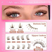 Focipeysa Cluster Eyelash Extensions Brown Lash Clusters With Bottom Lash C Curl Brown Lash Extensions 516Mm Individual Lashes