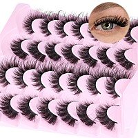 Fox Eye Lashes Fluffy Mink Lashes Wispy 14 Pairs Cat Eye Lashes Strip False Eyelashes Natural Fake Eyelashes Pack By Tnfvloneins