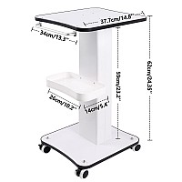 Kalolary Beauty Salon Trolley Cart Aluminum Spa Rolling Cart With Wheels Beauty Instrument Tray Rolling Cart With Tray Salon Ro