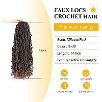 Faux Locs Crochet Hair For Black Women Soft Locs 14 Inch 8 Packs Crochet Faux Locs For Butterfly Locs Crochet Hair Pre Looped Cu