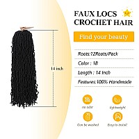 Faux Locs Crochet Hair For Black Women Soft Locs 14 Inch 8 Packs Crochet Faux Locs For Butterfly Locs Crochet Hair Pre Looped Cu