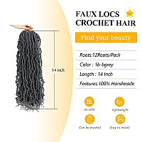 8 Packs Faux Locs Crochet Hair For Black Women Soft Locs 14 Inch Crochet Faux Locs For Butterfly Locs Crochet Hair Pre Looped Cu