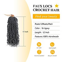 Faux Locs Crochet Hair For Black Women Soft Locs 12 Inch 8 Packs Crochet Faux Locs For Butterfly Locs Crochet Hair Pre Looped Cu