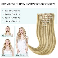 Doores Hair Extensions Real Human Hair Dark Brown 7Pcs 120G 24 Inch Clip In Hair Extensions Human Hair Seamless Clip In Hair E