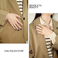 Beaolata Nail Polish Strips 32 Nail Wraps Nail Stickers Gel Nail Strips Easy Apply Remove Long Lasting Salon Quality Gol