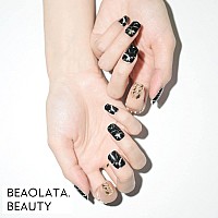 Beaolata Nail Polish Strips 32 Nail Wraps Nail Stickers Gel Nail Strips Easy Apply Remove Long Lasting Salon Quality Gol