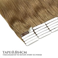 Anrosa Tape In Hair Extensions Human Hair 50G Invisible Pu Tape In Hair Tape In 20 Inchtape In Hair Extensions Natural Hair Fad