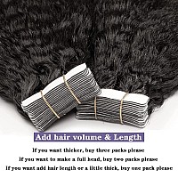 18 Inch Kinky Straight Tape In Extensions Natural Black 1B Seamless Skin Weft Kinky Curly Hair Extensions Real Human Hair Doubl