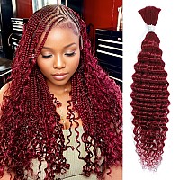 Human Braiding Hair 20 Inch Deep Wave Bulk Human Hair For Braiding No Weft 100 Unprocessed Curly Micro Human Hair Braiding Hair