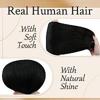 Sunny Add Hair Volume Clip In Hair Extensions Black Clip In Human Hair Extensions Jet Black Real Hair Clip In Extensions Human H