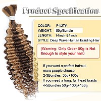 Human Braiding Hair 14 Inch Deep Wave Bulk Human Hair For Braiding No Weft 100 Unprocessed Curly Micro Human Hair Braiding Hair