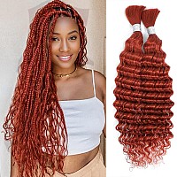 Human Braiding Hair 14 Inch Deep Wave Bulk Human Hair For Braiding No Weft 100 Unprocessed Curly Micro Human Hair Braiding Hair