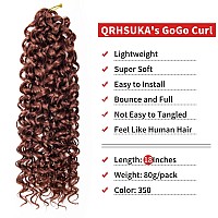 Gogo Curl Crochet Hair For Women Ginger Curly Crochet Hair Water Wave Crochet Hair Beach Curl Crochet Synthetic Hair Deep Wave B